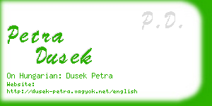 petra dusek business card